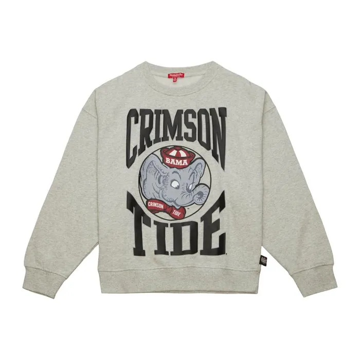 Mitchell and Ness Women039s Logo Lightweight Crew 30 University Of Alabama Men Hoodies and Sweatshirts