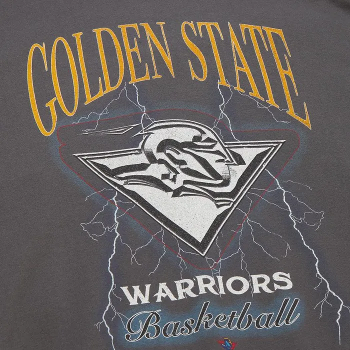 Mitchell and Ness Women039s Logo Lightweight Crew 40 Golden State Warriors Women Hoodies and Sweatshirts