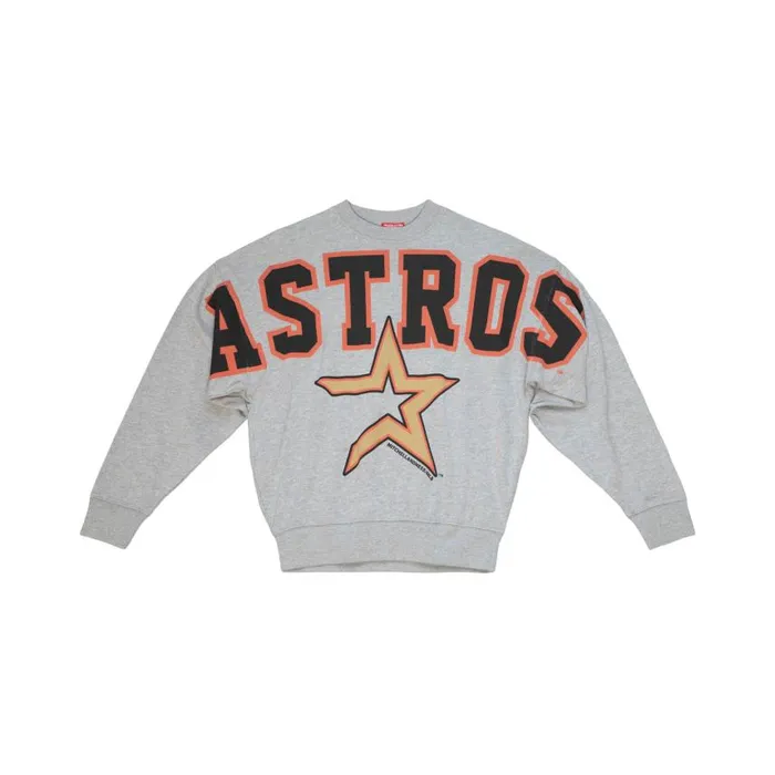 Mitchell and Ness Womens Logo Fleece Houston Astros Women Hoodies and Sweatshirts