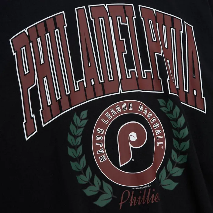 Mitchell and Ness Womens Logo Lt Crew 20 Philadelphia Phillies Women Hoodies and Sweatshirts