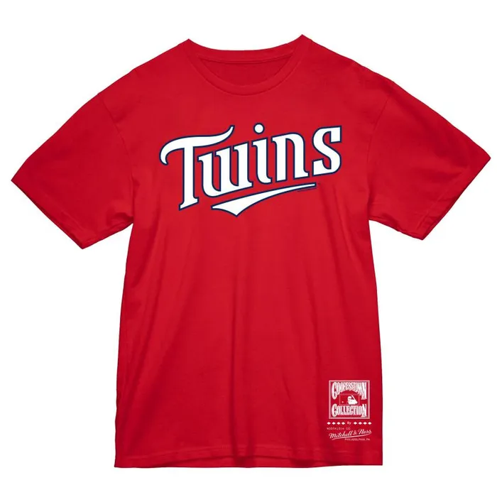 Mitchell and Ness Wordmark 2 Tee Minnesota Twins Men TShirts and Tops