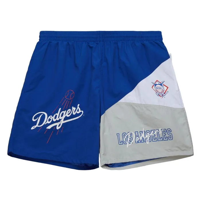 Mitchell and Ness Woven Shorts Vintage Logo Los Angeles Dodgers Men Shorts