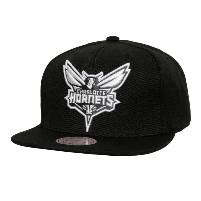 Mitchell and Ness XL BWG Snapback Charlotte Hornets Men Hats and Headwear