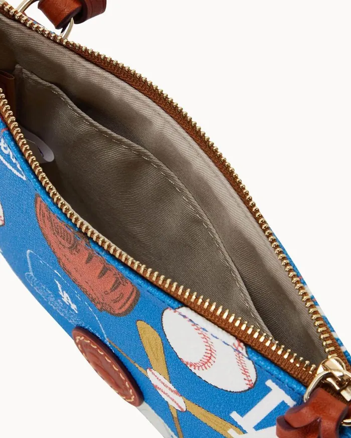 MLB Dodgers Top Zip Crossbody Dodgers Women Dooney and Bourke Crossbodies
