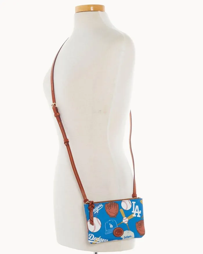 MLB Dodgers Top Zip Crossbody Dodgers Women Dooney and Bourke Crossbodies