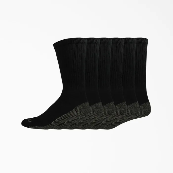 Moisture Control Crew Work Socks Size 612 6Pack Black Black bk Men Dickies Socks Moisture Control Crew Work Socks Size 612 6Pack Black Black bk Men Dickies Socks
