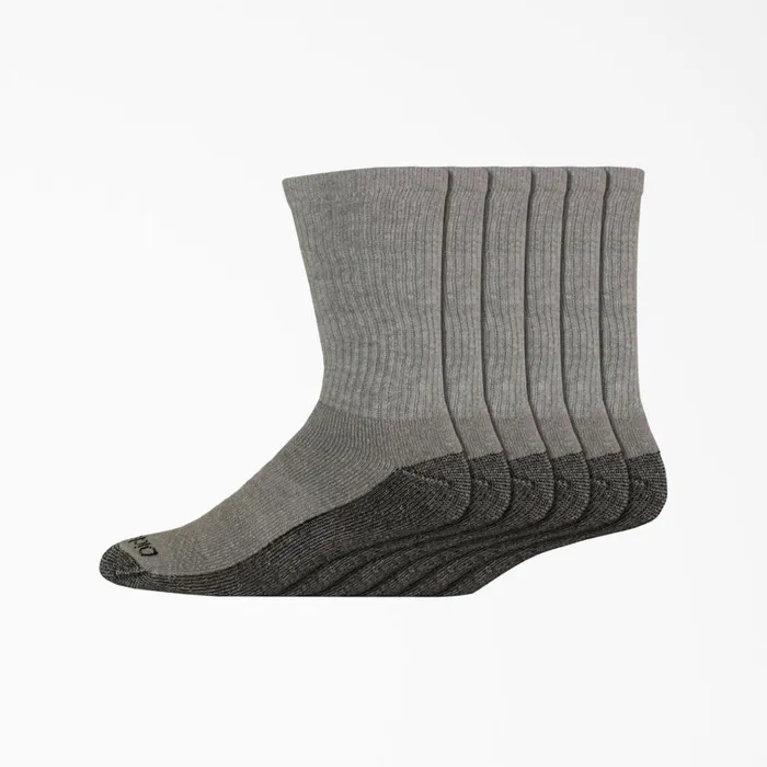 Moisture Control Crew Work Socks Size 612 6Pack Gray Gray gy Men Dickies Socks Moisture Control Crew Work Socks Size 612 6Pack Gray Gray gy Men Dickies Socks