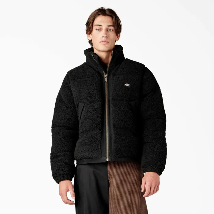 Mount Hope Puffer Jacket Black Black kbk Men Dickies Coats and Jackets