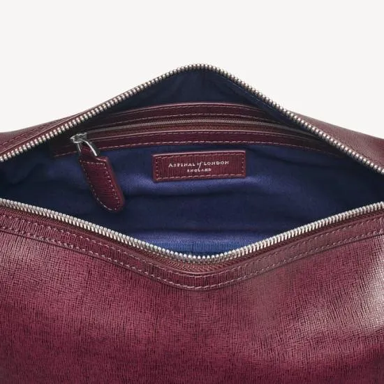 Mount Street Washbag Burgundy Saffiano Men Aspinal Of London Wash Bags