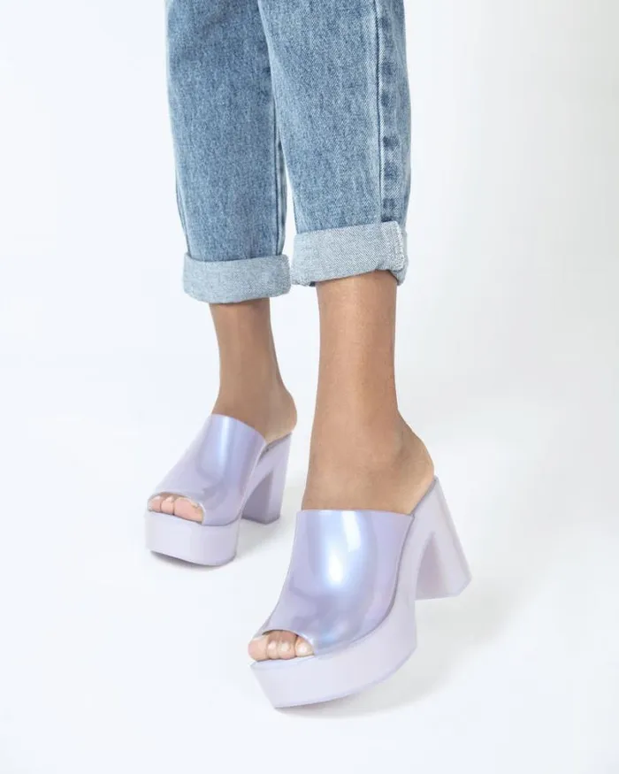Mule Pearly Blue Women Melissa Heels
