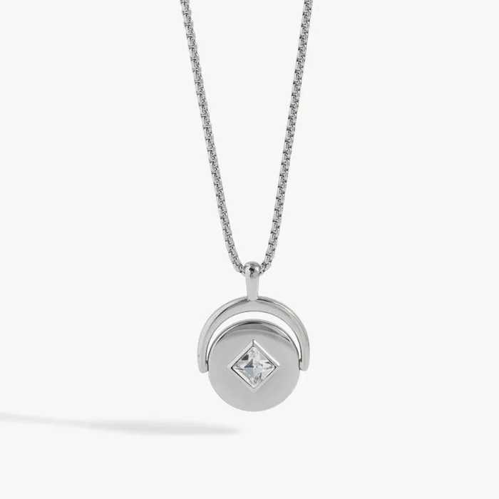 Necklaces Women Alex And Ani April Birthstone And Flower Flip Charm Necklace Stainless Steel Gold