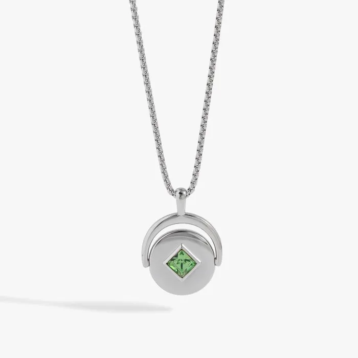 Necklaces Women Alex And Ani August Birthstone And Flower Flip Charm Necklace Stainless Steel Gold