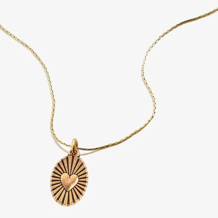 Necklaces Women Alex And Ani Heart Embossed Charm Necklace Rafaelian Gold