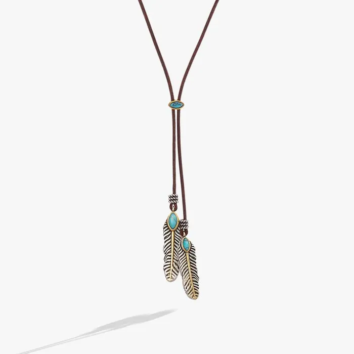 Necklaces Women Alex And Ani Untamed Turquoise Lariat Necklace Two Tone