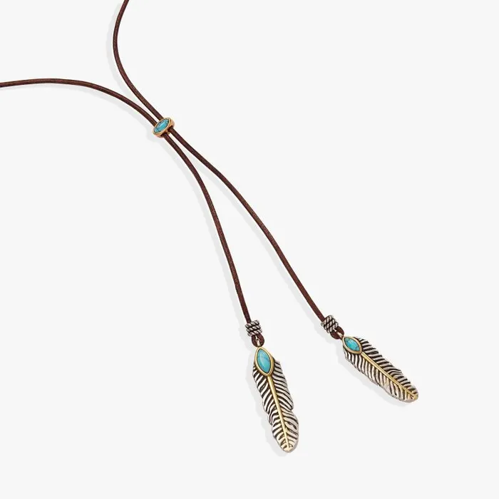 Necklaces Women Alex And Ani Untamed Turquoise Lariat Necklace Two Tone