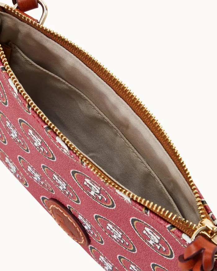 NFL 49ERS Top Zip Crossbody 49ers Women Dooney and Bourke Crossbodies