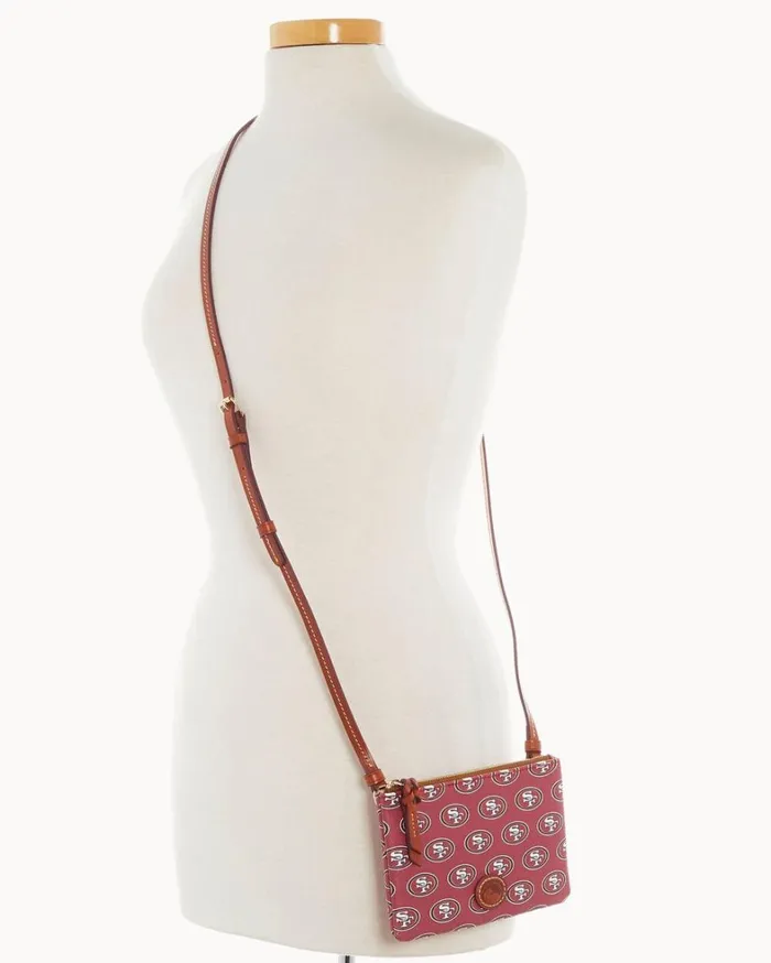 NFL 49ERS Top Zip Crossbody 49ers Women Dooney and Bourke Crossbodies
