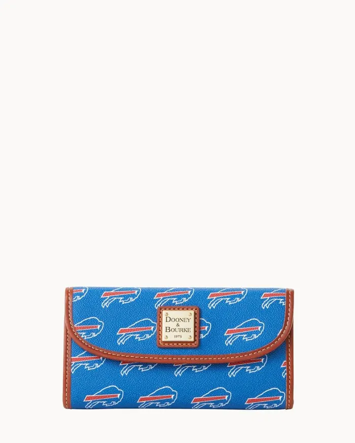 NFL Bills Continental Clutch Bills Women Dooney and Bourke Wallets