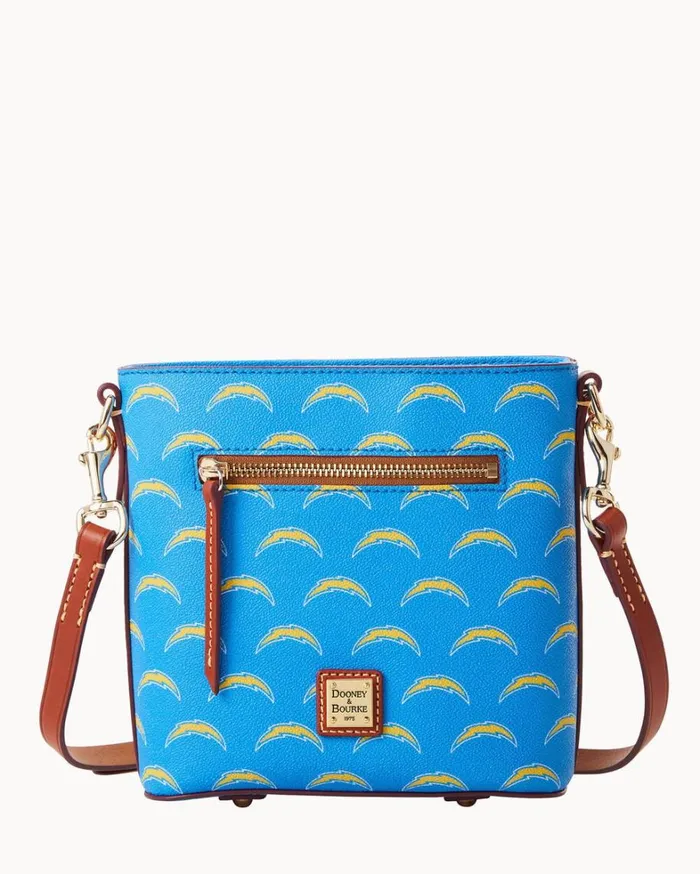 NFL Chargers Small Zip Crossbody Chargers Women Dooney and Bourke Crossbodies NFL Chargers Small Zip Crossbody Chargers Women Dooney and Bourke Crossbodies