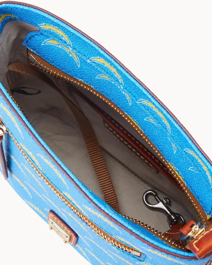 NFL Chargers Small Zip Crossbody Chargers Women Dooney and Bourke Crossbodies NFL Chargers Small Zip Crossbody Chargers Women Dooney and Bourke Crossbodies