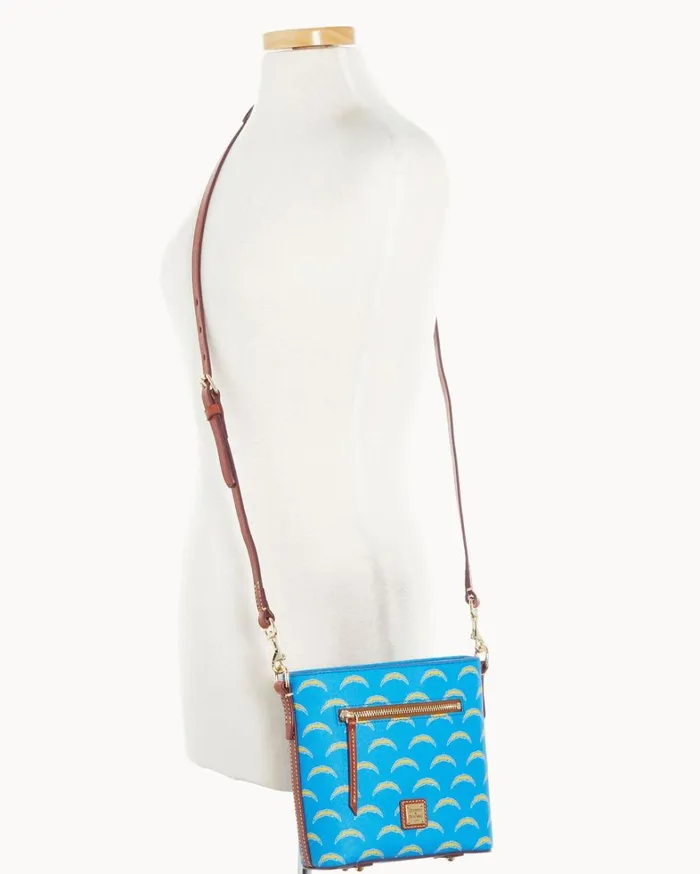 NFL Chargers Small Zip Crossbody Chargers Women Dooney and Bourke Crossbodies NFL Chargers Small Zip Crossbody Chargers Women Dooney and Bourke Crossbodies