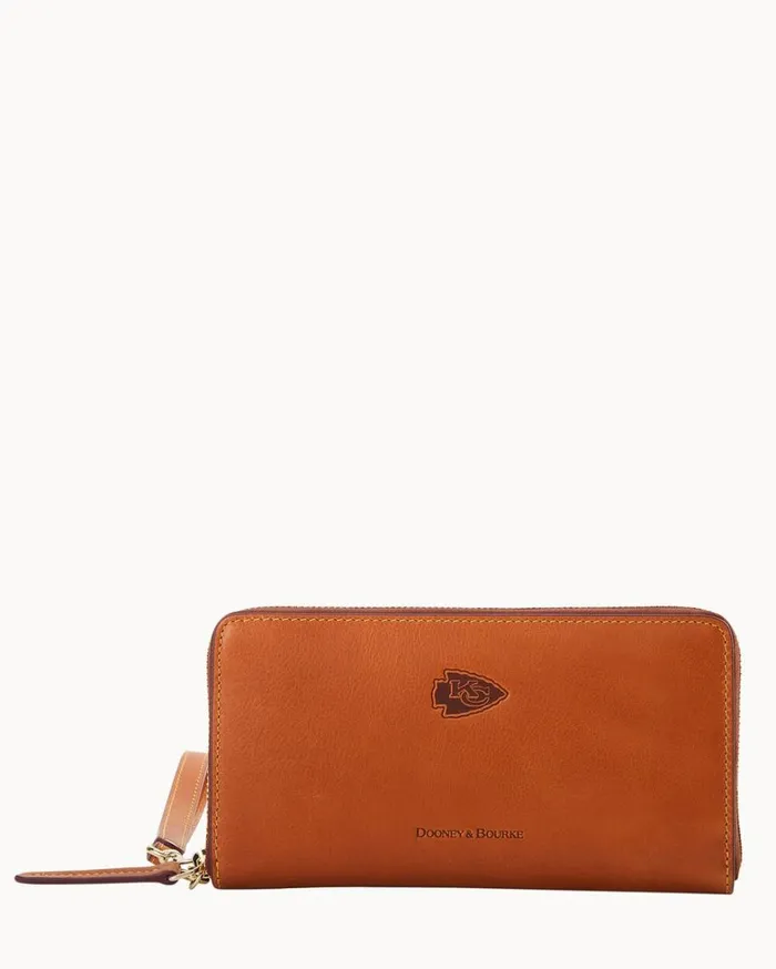 NFL Chiefs Large Zip Around Wristlet Chiefs Women Dooney and Bourke Wallets