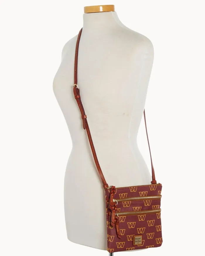 NFL Commanders North South Triple Zip Crossbody Commanders Women Dooney and Bourke Crossbodies NFL Commanders North South Triple Zip Crossbody Commanders Women Dooney and Bourke Crossbodies