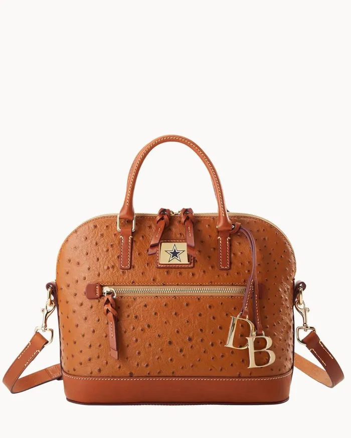 NFL Cowboys Domed Zip Satchel Cowboys Women Dooney and Bourke Satchels