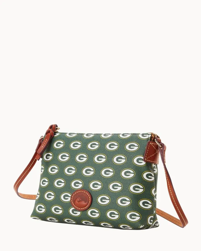 NFL Packers Crossbody Pouchette Packers Women Dooney and Bourke Crossbodies NFL Packers Crossbody Pouchette Packers Women Dooney and Bourke Crossbodies