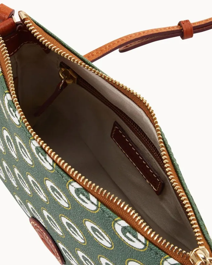 NFL Packers Crossbody Pouchette Packers Women Dooney and Bourke Crossbodies NFL Packers Crossbody Pouchette Packers Women Dooney and Bourke Crossbodies