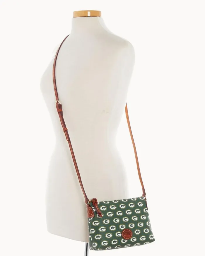 NFL Packers Crossbody Pouchette Packers Women Dooney and Bourke Crossbodies NFL Packers Crossbody Pouchette Packers Women Dooney and Bourke Crossbodies
