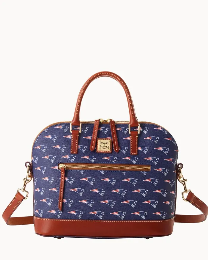 NFL Patriots Domed Zip Satchel Patriots Women Dooney and Bourke Satchels