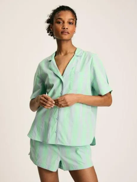 Nightwear Women Joules Blue and Green Striped Pyjama Set