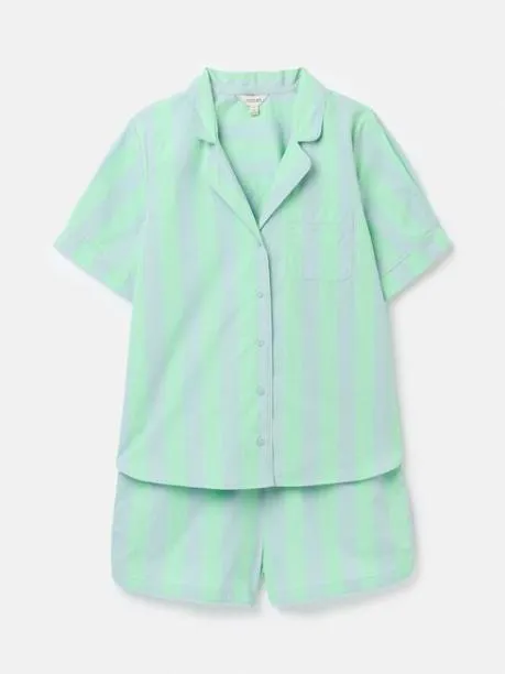 Nightwear Women Joules Blue and Green Striped Pyjama Set Nightwear Women Joules Blue and Green Striped Pyjama Set