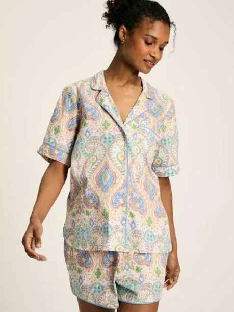 Nightwear Women Joules MultiWhite Pyjama Set