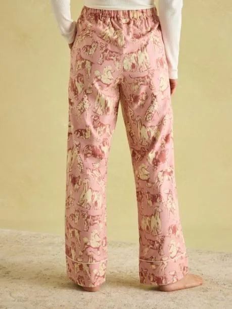 Nightwear Women Joules Pink Cotton Pyjama Bottoms