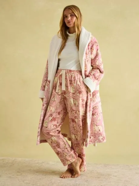 Nightwear Women Joules Pink Cotton Pyjama Bottoms