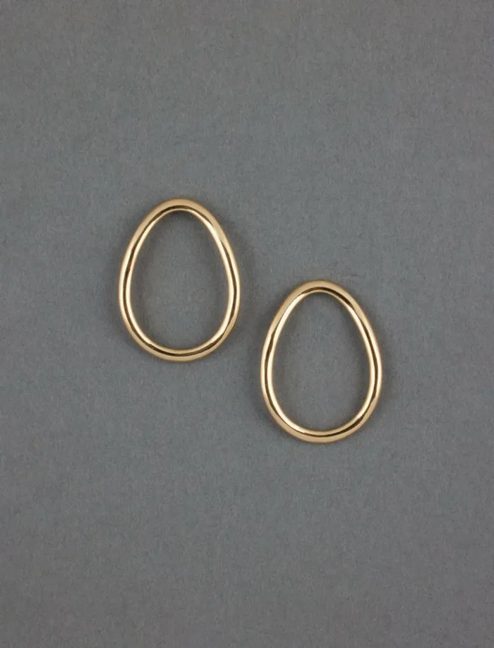 Organic Circle Earrings Gold Women Lucky Brand Jewelry