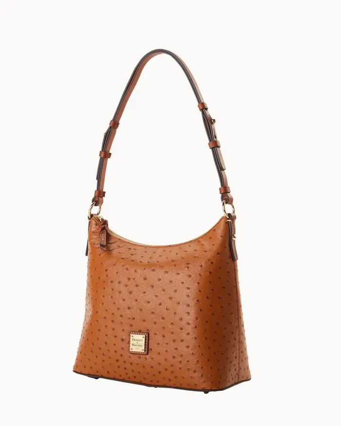 Ostrich Hobo Caramel Women Dooney and Bourke Shoulder Bags Ostrich Hobo Caramel Women Dooney and Bourke Shoulder Bags