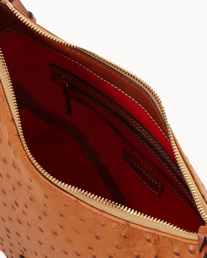 Ostrich Hobo Caramel Women Dooney and Bourke Shoulder Bags Ostrich Hobo Caramel Women Dooney and Bourke Shoulder Bags