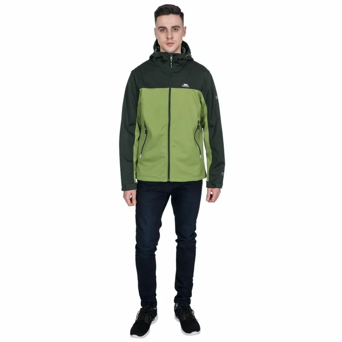 Palin Hooded Softshell Jacket Olive Men Trespass Softshell Jackets