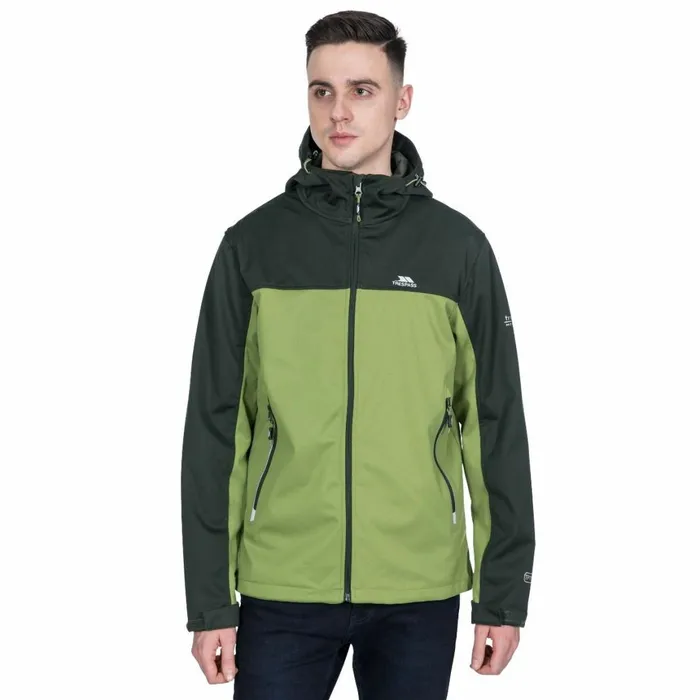 Palin Hooded Softshell Jacket Olive Men Trespass Softshell Jackets