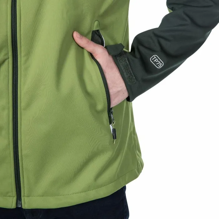 Palin Hooded Softshell Jacket Olive Men Trespass Softshell Jackets