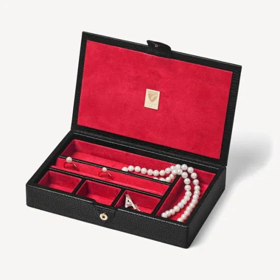 Paris Jewellery Box Black Pebble Women Aspinal Of London Jewellery Boxes