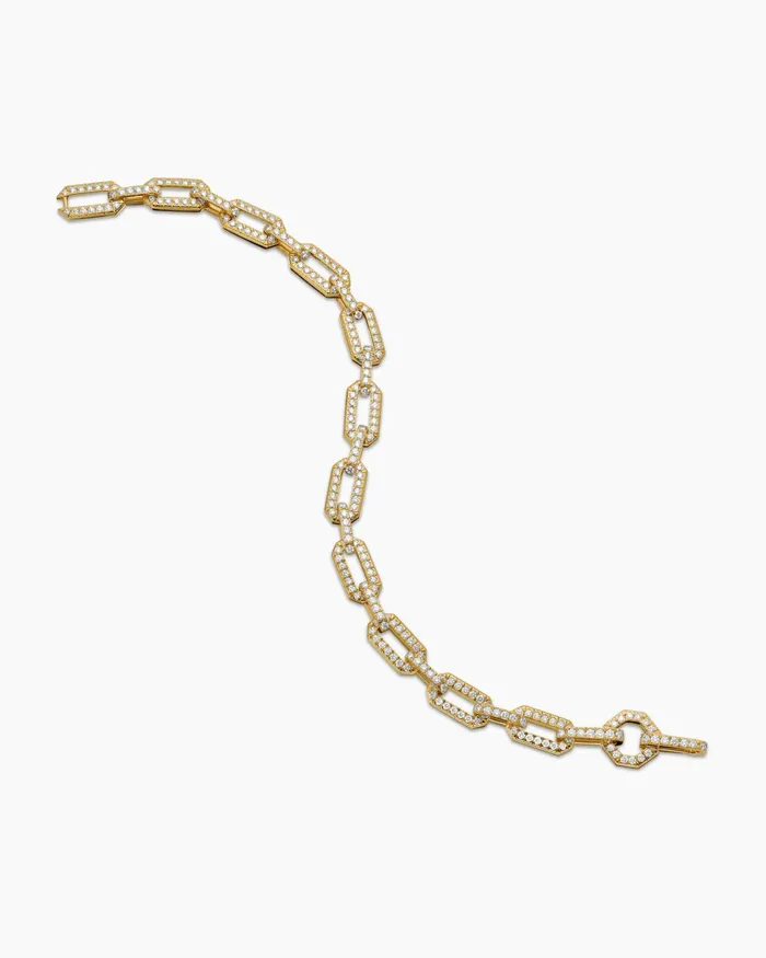 Pav Chain Bracelet In 18K Yellow Gold 7mm Women David Yurman Chain