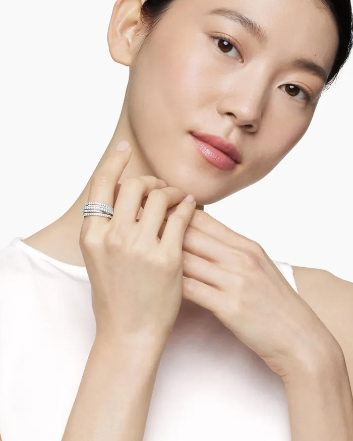 Pav Crossover Ring In 18K White Gold 11mm Women David Yurman Statement Pav Crossover Ring In 18K White Gold 11mm Women David Yurman Statement