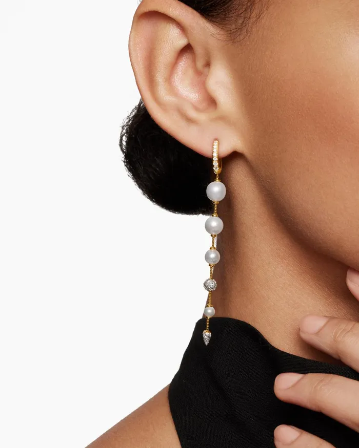Pearl And Pav Drop Earrings In 18K Yellow Gold With Pearls And Diamonds 313in Women David Yurman Drop Pearl And Pav Drop Earrings In 18K Yellow Gold With Pearls And Diamonds 313in Women David Yurman Drop