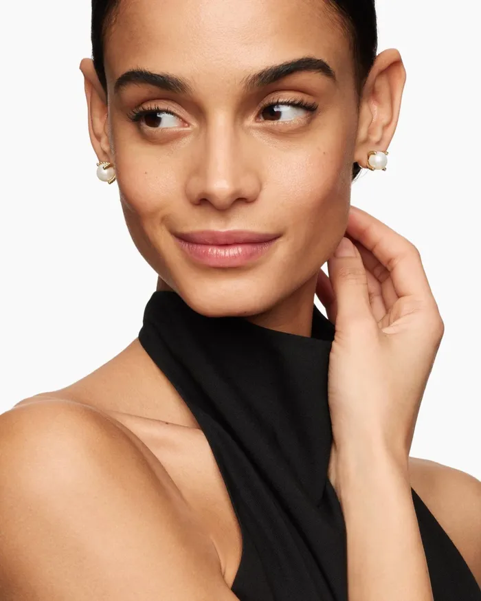 Pearl Stud Earrings In 18K Yellow Gold With Pearls And Diamonds 14mm Women David Yurman Stud Pearl Stud Earrings In 18K Yellow Gold With Pearls And Diamonds 14mm Women David Yurman Stud