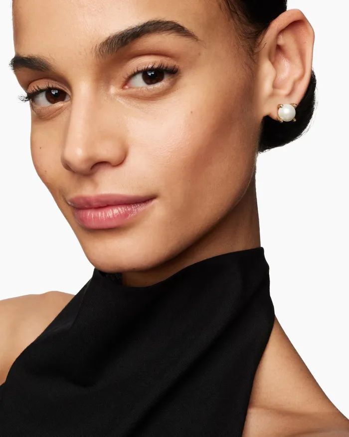 Pearl Stud Earrings In 18K Yellow Gold With Pearls And Diamonds 14mm Women David Yurman Stud Pearl Stud Earrings In 18K Yellow Gold With Pearls And Diamonds 14mm Women David Yurman Stud