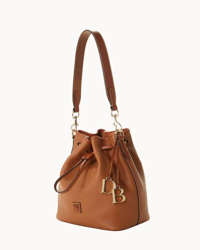 Pebble Grain Drawstring Caramel Women Dooney and Bourke Shoulder Bags Pebble Grain Drawstring Caramel Women Dooney and Bourke Shoulder Bags